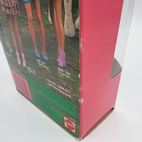 Vintage 1989 Barbie Animal Lovin Nikki Doll & Lion Cub No. 1352 NRFB. - Picture 7 of 10